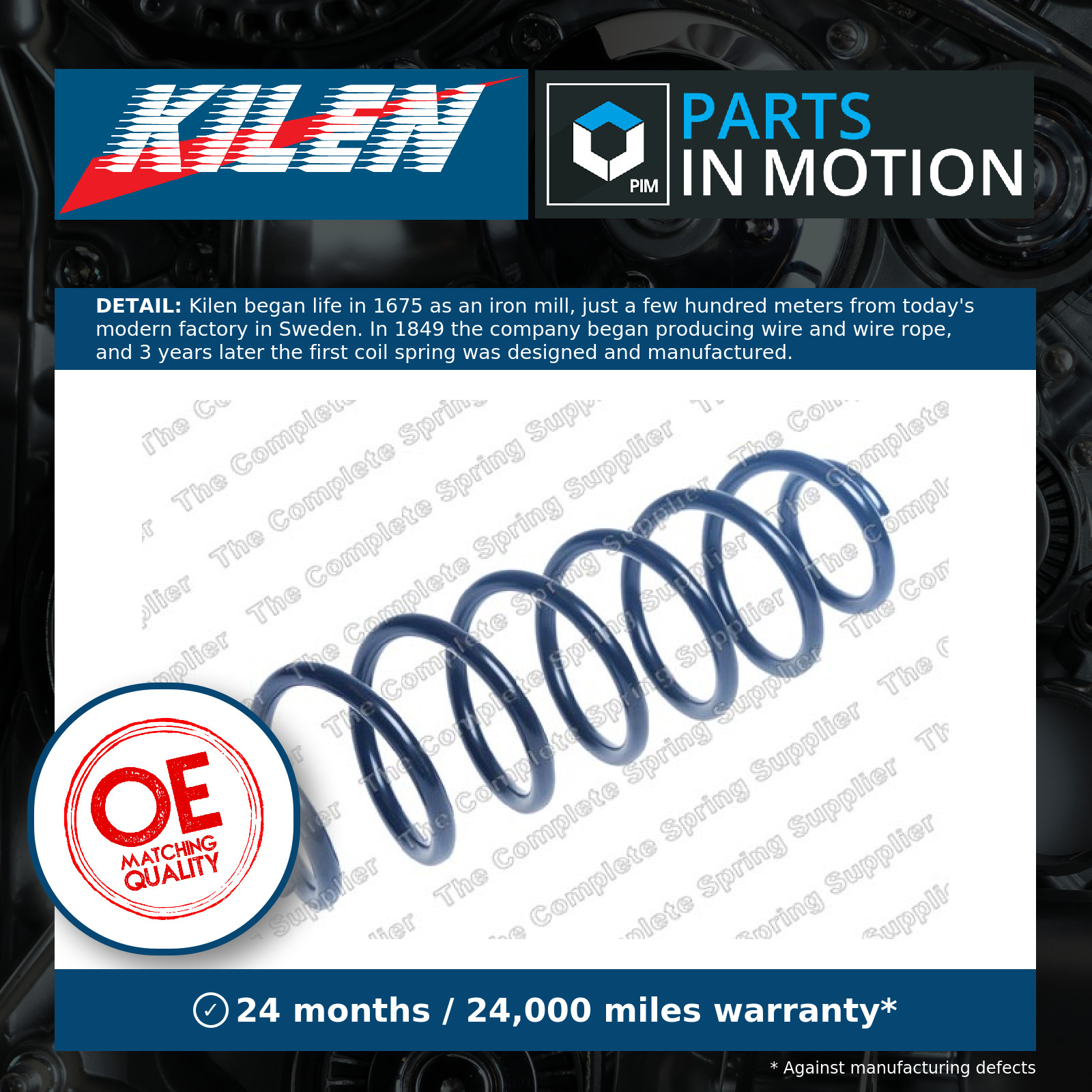 Suspension Coil Spring Rear Fits Audi A1 City Carver Seat Arona KILEN 63546 - Image 3