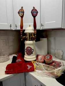 Rickard’s Beer TOWER by MOLSON Grill Mitts Coasters Different Aprons Added More