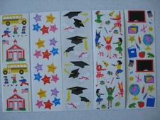 Mrs Grossman's Back to School Stickers . Bus . Cheerleaders . Chalkboard, etc