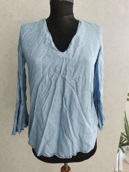 Women Massimo Dutti Shirt Blue Denim 34 / XS / 42