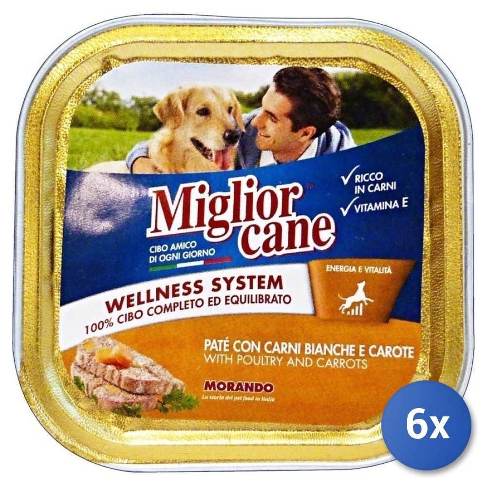 6X Best Dog Bowl 150 Grams Meat Pâté Carrots