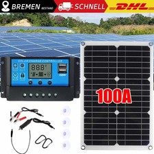 100A Solarpanel 12V Solar Ladegerät Autobatterie Erhaltungsladegerät für Caravan