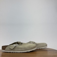 New Womens Birkenstock Boston Ivory Suede Soft Footbed Comfort Clogs Size EU 36