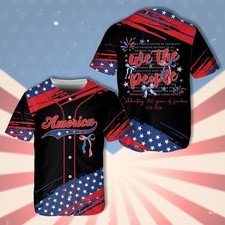 America 250th Anniversary Baseball Jersey, We The People Patriotic Jersey