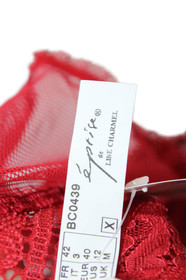 Eprise Lise Charmel Womens Lace Semi-Sheer Cheeky Panties Red Size 12