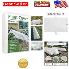 Heavy-Duty Frost Cloth Plant Cover 10FT x 33FT - Protect Young Seedlings & Crops