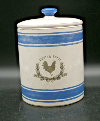 Certified International Susan Winget Feed & Seed Canister Cookie Jar Chicken NEW
