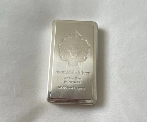 Scottsdale Mint 10 oz .999 Fine Silver Bar