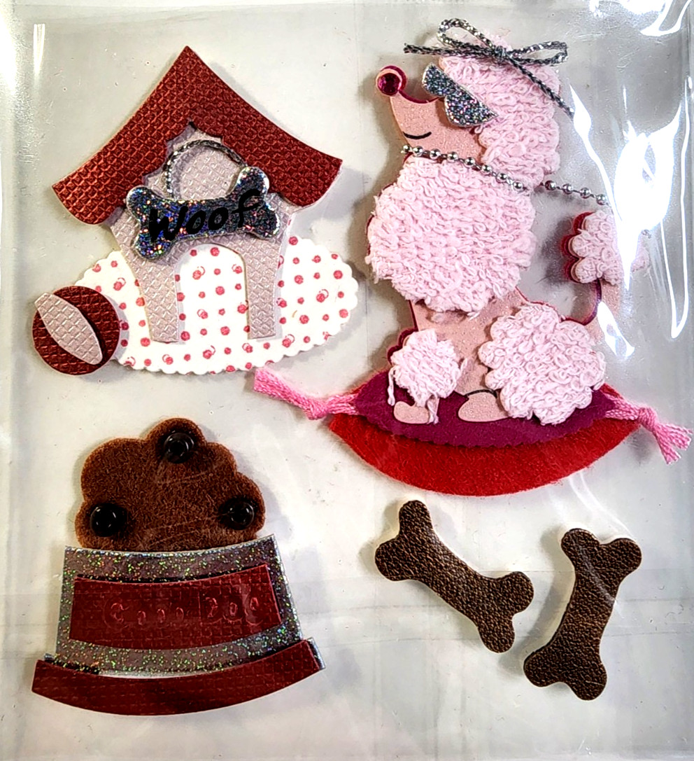 Bowl Biscuits Treats Pet Bed Fifi 3d Stickers