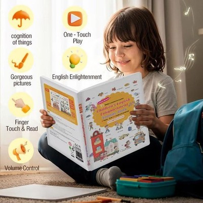 500-Word Audio Learning Book, English Words Sound Book For Kids 9CV9