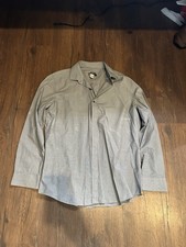 Bar lll Button Down Slim Fit Shirt Check White Grey, Size L,