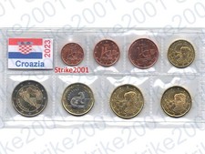 EURO CROAZIA 2023 - 8 monete FDC in blister da 1 CENT A 2 €