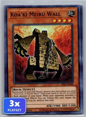 3x Koa'ki Meiru Wall SESL-EN050 SR 1st Edition NM