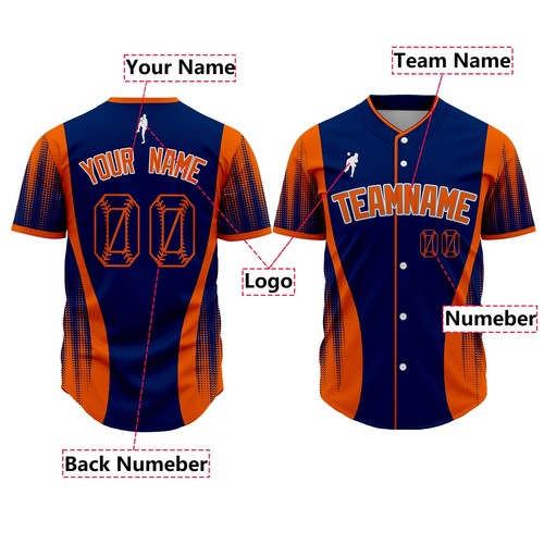 Baseball Sports Team Jersey Custom Baseball Jersey Personalized Name, Number - Picture 9 of 19