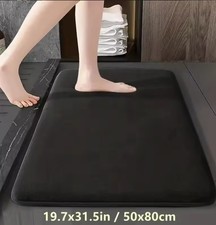 Super Absorbent Bath Mat Non Slip Coral Velvet Bathroom Floor Mat Soft Door Mat