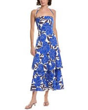 Milly Camellia Floral Poplin Dress Women's