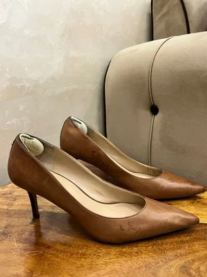 Lauren Ralph Lauren Lanette en cuir souple marron américain taille 10B pour f... - Photo 1/4