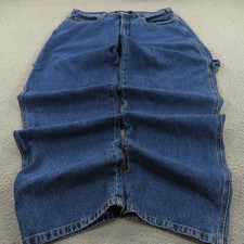 Baggy Jeans Men 36 Y2K Skater Grunge Carpenter Wide Leg Opening Pipes Blue 36x33