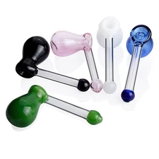 2PCS Tobacco Smoking Pipe Glass Herb Bowl Portable Hand Pipes Random Color