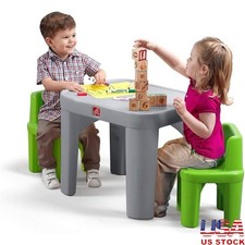 Toddler Activity Table Space Saving Durable Play Set Easy Clean Crafting Snacks