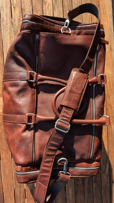 Trendhim Lucleon Montreal Große Weekender Reisetasche Büffelleder 53,5 L