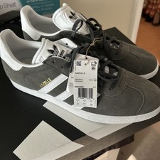 adidas Originals Gazelle Men's Sneakers Grey/Gray White Size 13 BB5480
