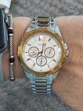 Guess Rose Gold-Tone Stainless Steel Chronograph Watch U0232L4 New Battery