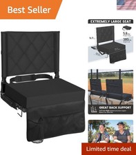 Stadium Seats with Back Support, Padded Bleacher Seat Cushion  Wide Bleacher...