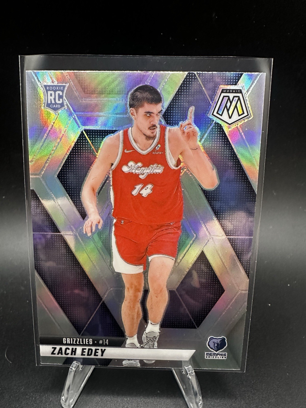 2024-25 Panini Mosaic - Rookies Zach Edey #248 Silver Prizm (RC)