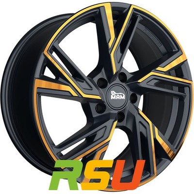 MAM RS5 matt black front copper 8.5x20'' ET40 LK5 108 ML 72.6 Alufelgen 20 Zoll