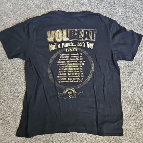 2021 Volbeat Music/Rock and Roll Size XL Black Short Sleeve Skull Band Shirt - Picture 7 of 8