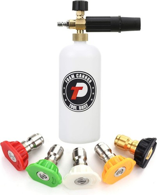 #ad Foam Cannon with 1 4 Inch Quick Connector 1 Liter 5 Pressure Washer Nozzle ... $31.99
