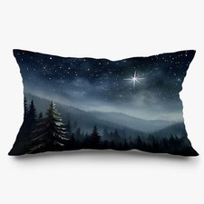 Christian Christmas Star Pillow Covers 12x20, Religious Christ-pillow Covers-j
