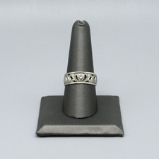 Sterling Silver Hearts Band Ring Size 9