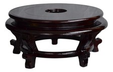 Wooden Fishbowl Display Vase Pot Planter Stan...