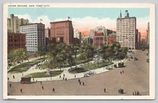 Postcard Union Square New York City Broadway To Fourth Avenue
