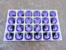 2 Pcs. SWAROVSKI  Crystal Rivoli Pendants, Article 6204 18mm, HELIOTROPE