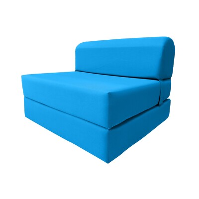 Turquoise Sleeper Chair Folding Beds, Sleepover Convertible Mattress 6 x 36 x 70