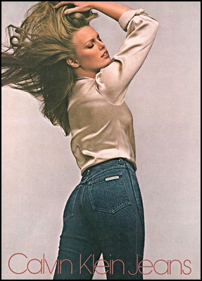 1980 Patti Hansen models Calvin Klein Jeans denim vintage photo Print Ad ads28 | eBay