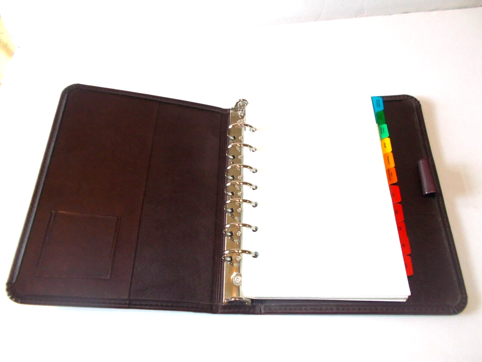 FRANKLIN COVEY FAUX LEATHER CLASSIC DAY PLANNER ORGANIZER & HOLE PUNCH