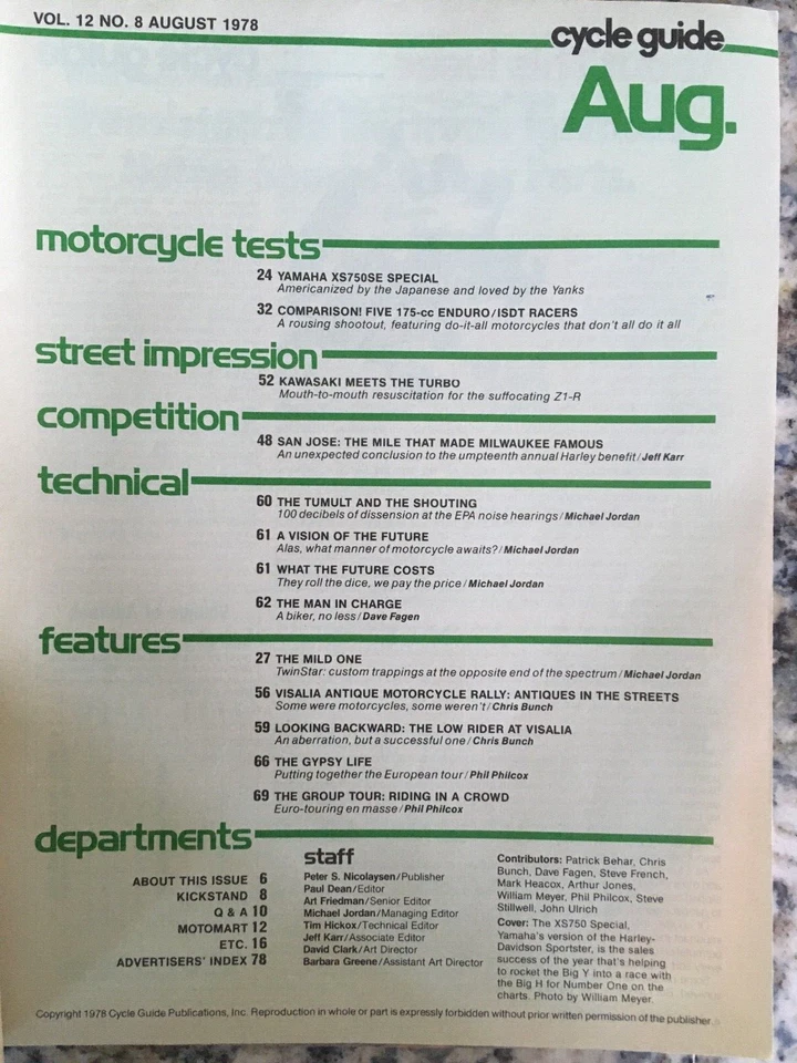 Cycle Guide Magazine August 1978 - Image 2 of 3