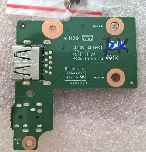Placa de circuito de E/S de audio USB NS-B461 01LW333 Lenovo ThinkPad L480 L490 - Imagen 7 de 7