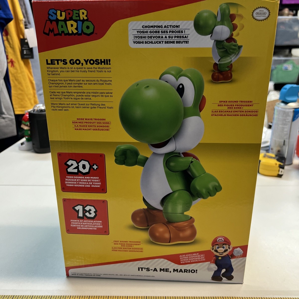 World of Nintendo Let's Go Yoshi Super Mario Jakks Pacific
