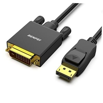  DisplayPort to DVI 6 Feet Cable, DisplayPort to DVI Adapter Male 1.8M 1 PACK