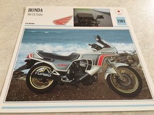 Carte moto Honda CX 500 CX500 Turbo 1981 collection atlas motorcycle Japon