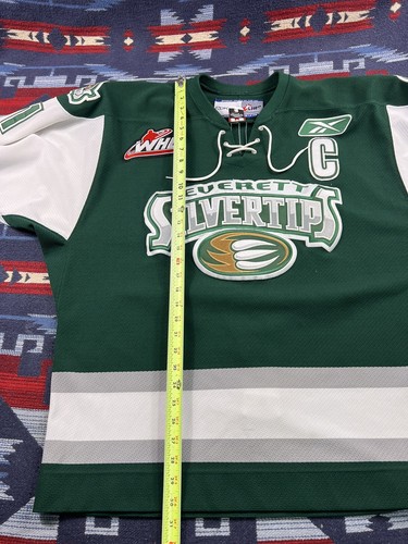 2006 EVERETT SILVERTIPS Zack Dailey WHL CHL Hockey Game Jersey Sz 48 Fight Strap - Picture 9 of 13