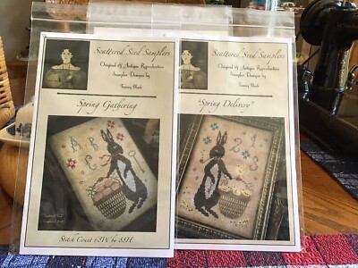 Scattered Seed Samplers Spring Gathering And Spring Delivery Cross Stitch Charts