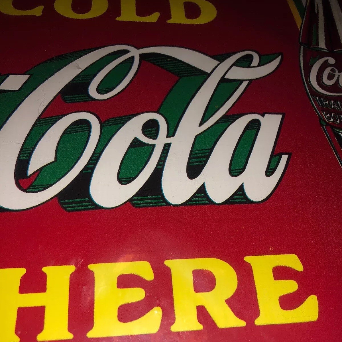 ICE COLD COCA COLA SOLD HERE Rustic Green Reproduction 1923 ICE COLD COCA COLA SOLD HERE Rustic Green Reproduction 1923