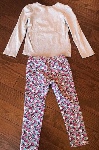 Gymboree Girls 4 Outfit Set Long Sleeve Shirt Floral Pants “Lovely Day” Shoes 11 - Picture 8 of 12