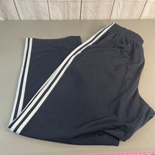 Vintage Adidas Sweatpants Mens XL Navy Blue Track Pants Striped Drawstrings Y2K